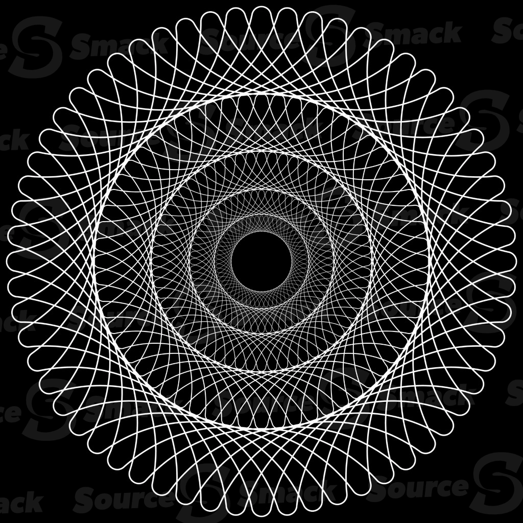 A geometric mathematical hypotrochoid pattern