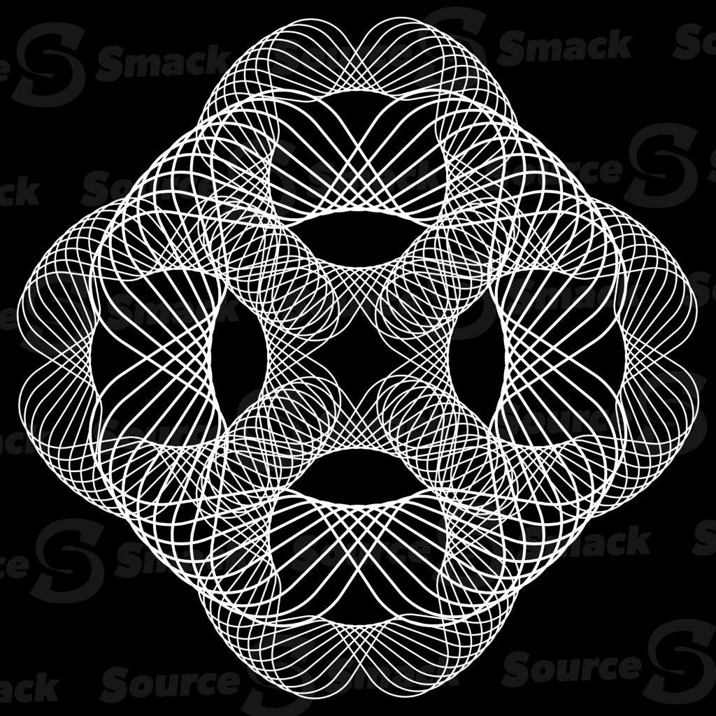 A geometric mathematical hypotrochoid pattern