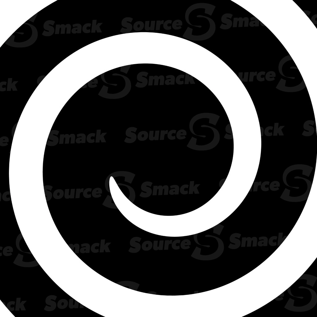 Black and white swirl design from the middle out