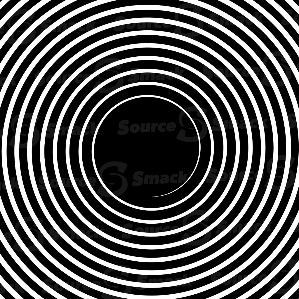 Black and white swirl design from the middle out