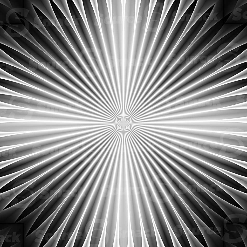 An expanded greyscale star burst