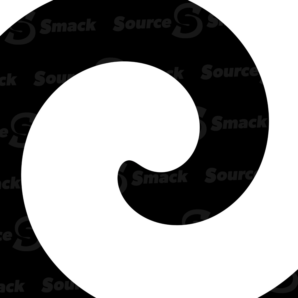 Black and white swirl design from the middle out