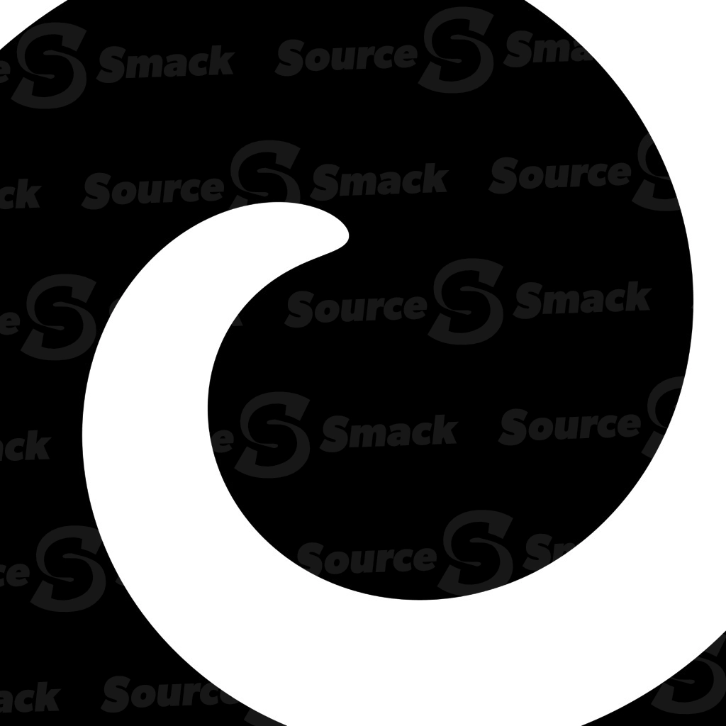 Black and white swirl design from the middle out