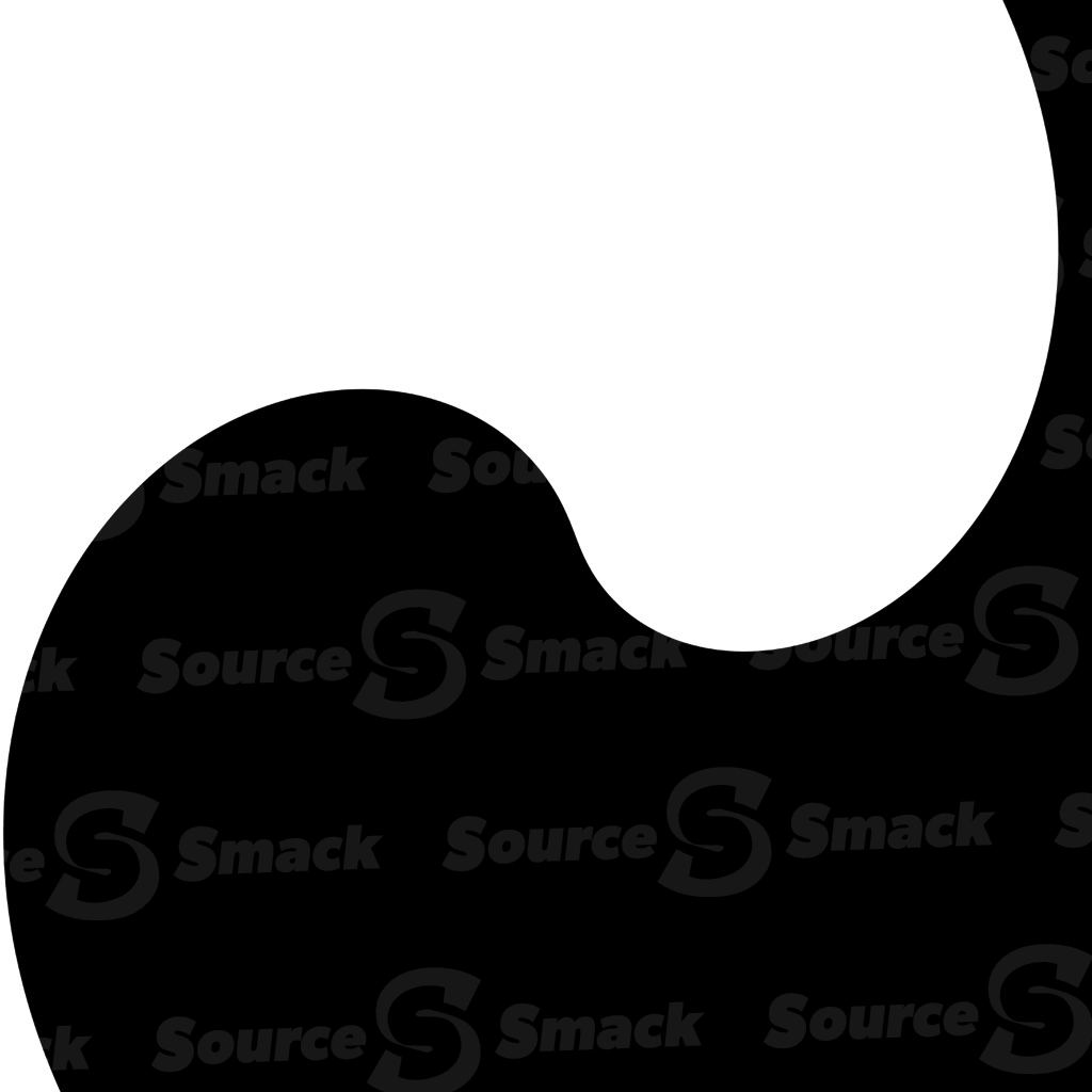 Black and white swirl design from the middle out