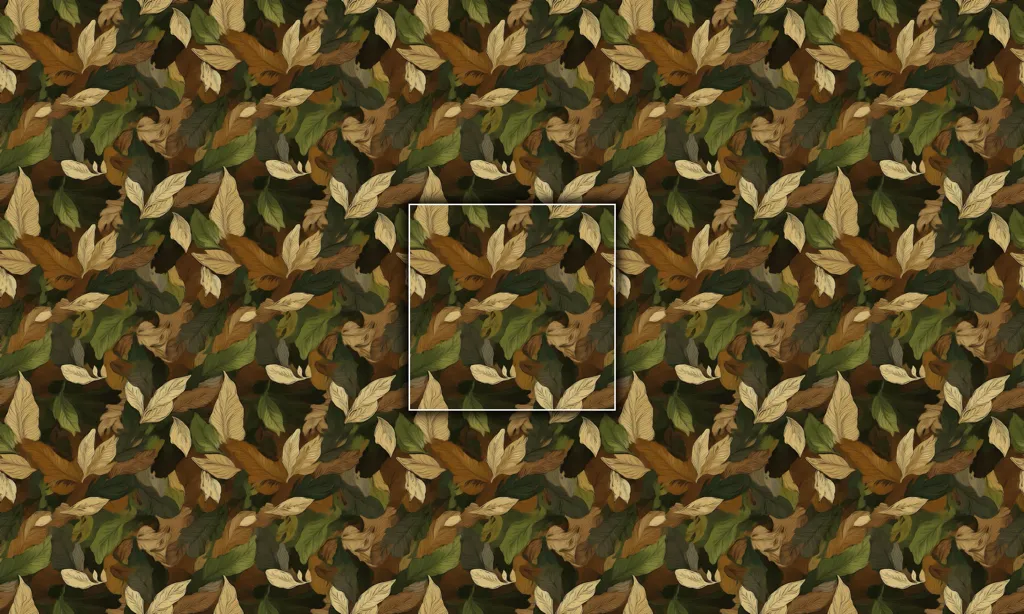 A seamless tile of a camouflage fabric pattern