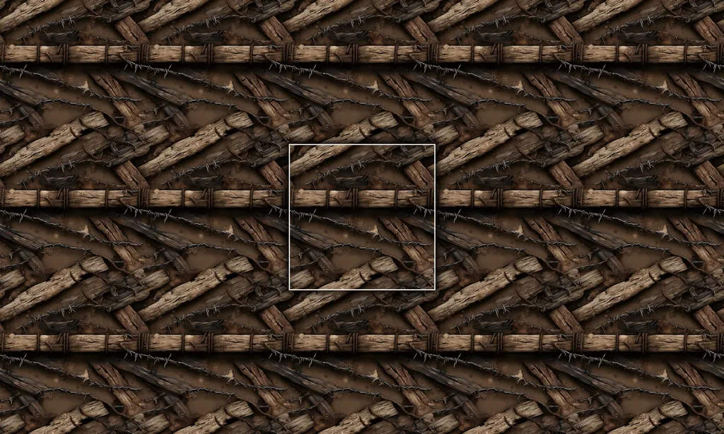A war barrier seamless tile