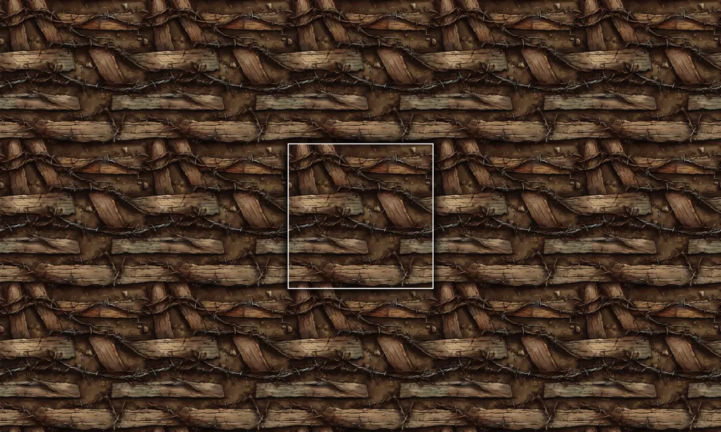 A war barrier seamless tile