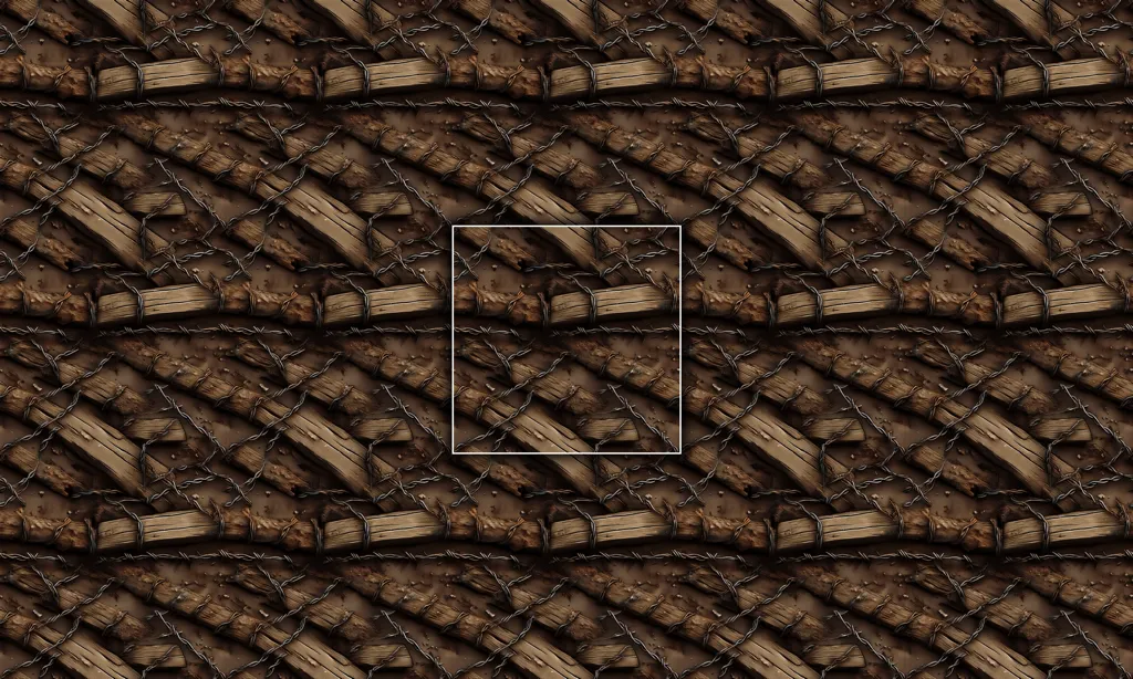 A war barrier seamless tile