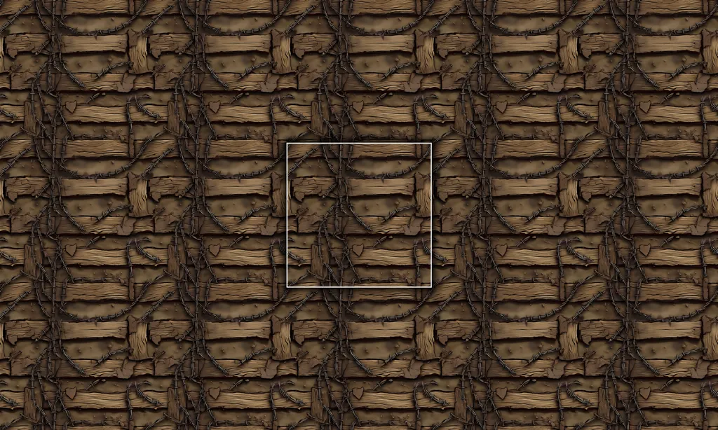 A war barrier seamless tile