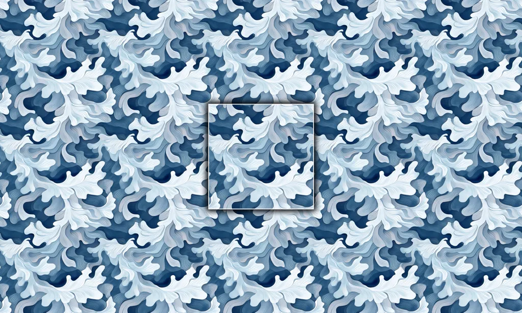 A seamless tile of a camouflage fabric pattern