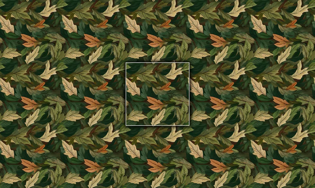A seamless tile of a camouflage fabric pattern