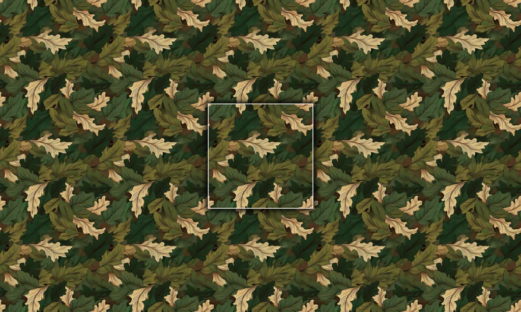 A seamless tile of a camouflage fabric pattern