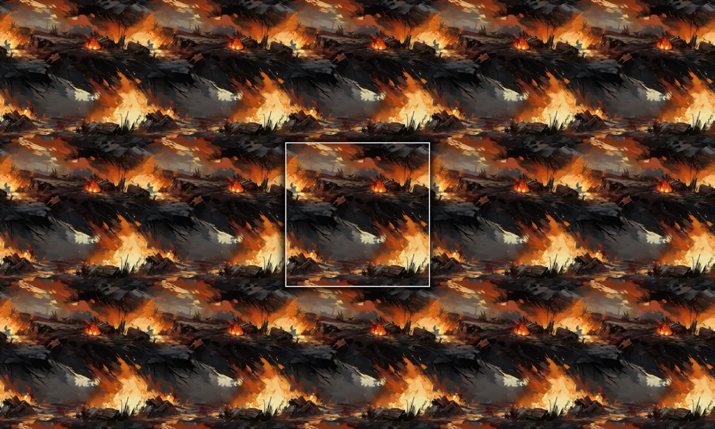 A oil painted war combat seamless tile