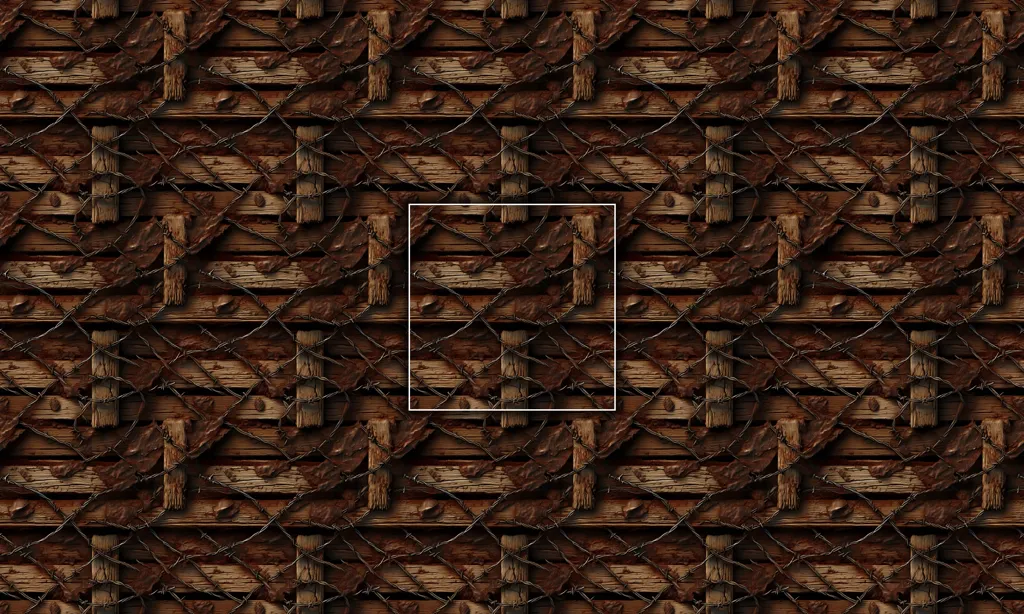 A war barrier seamless tile