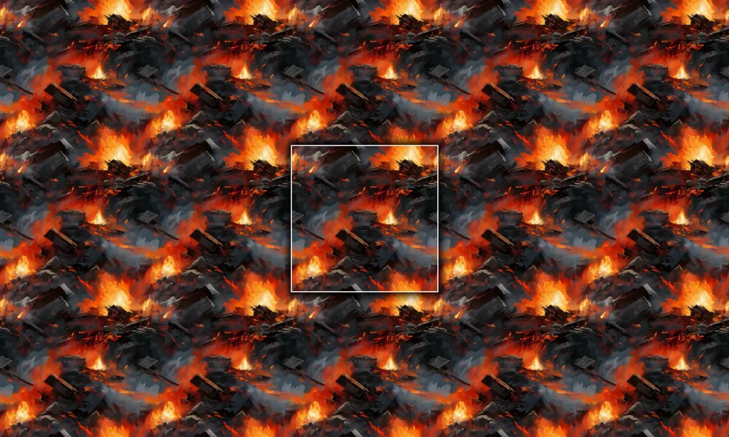A oil painted war combat seamless tile