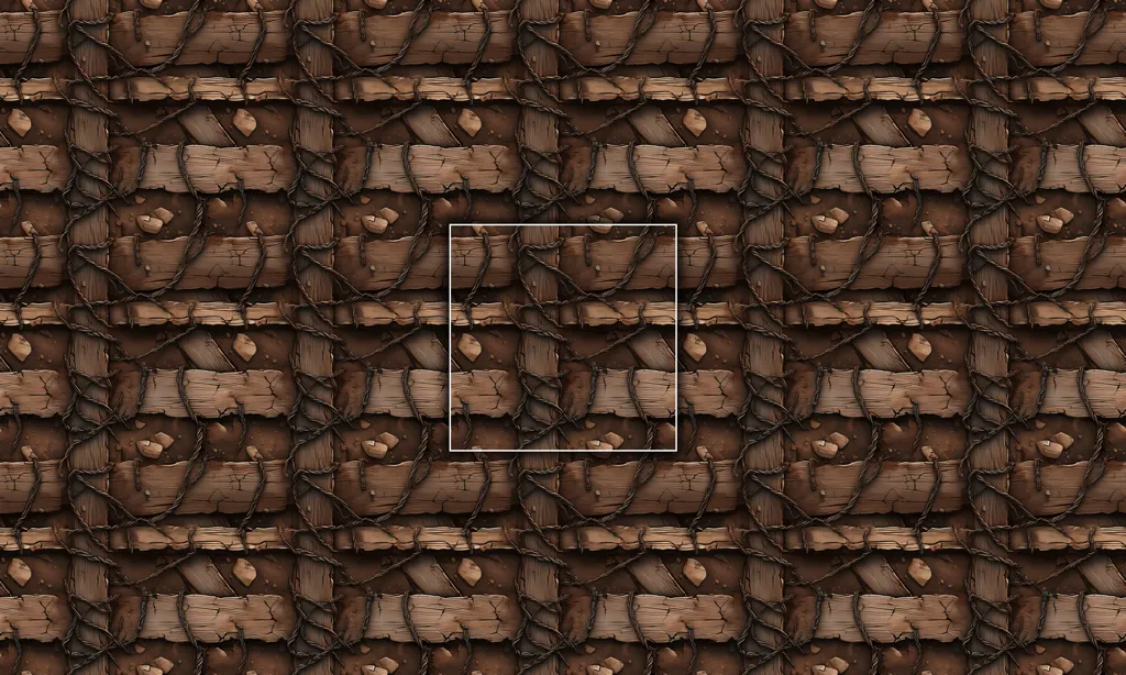A war barrier seamless tile