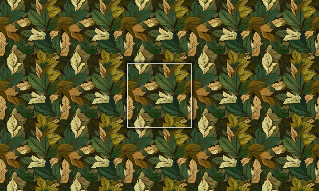 A seamless tile of a camouflage fabric pattern