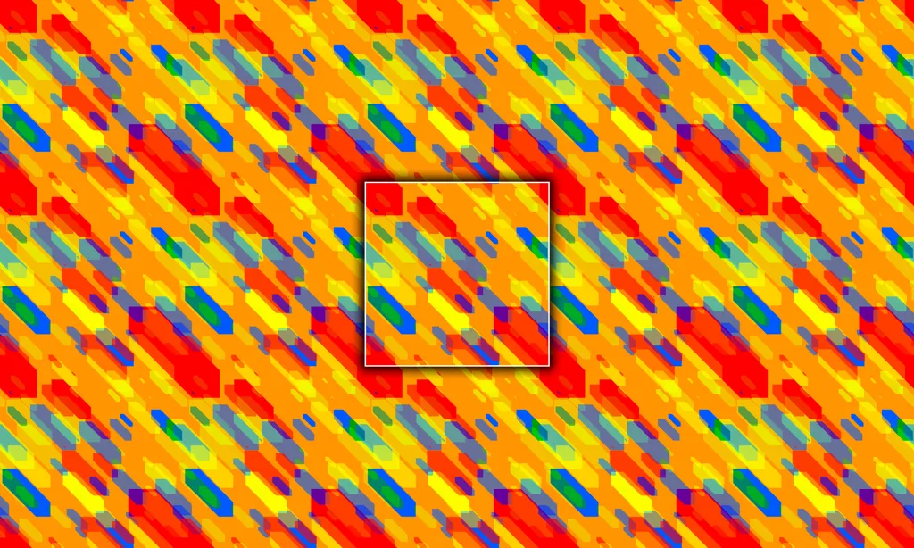 A futuristic angled pattern of transparent rectangles