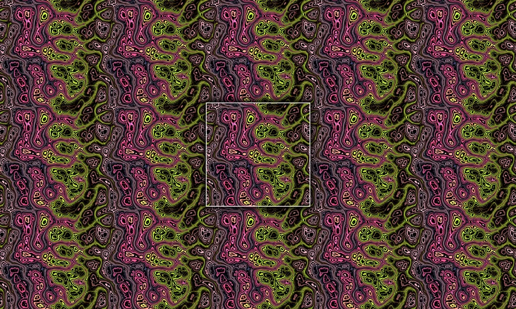 A melting pot of swirling color tiled