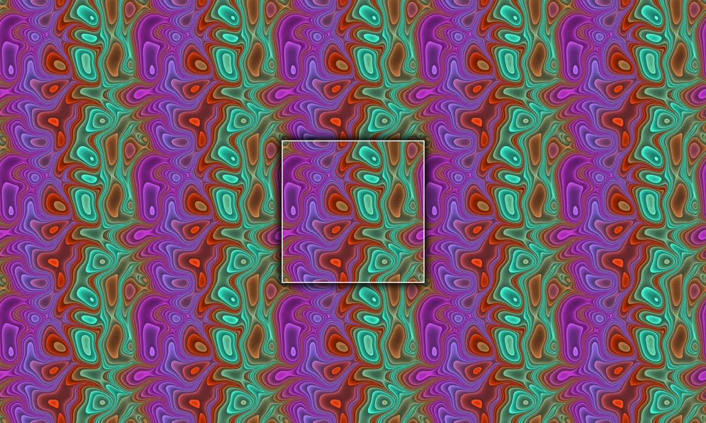 A melting pot of swirling color tiled