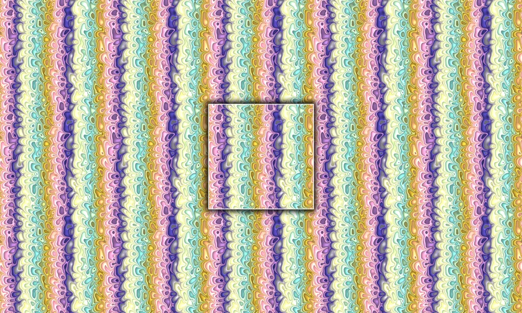 A melting pot of swirling color tiled