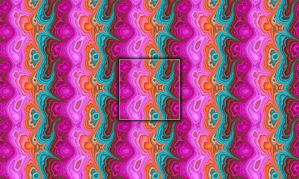 A melting pot of swirling color tiled
