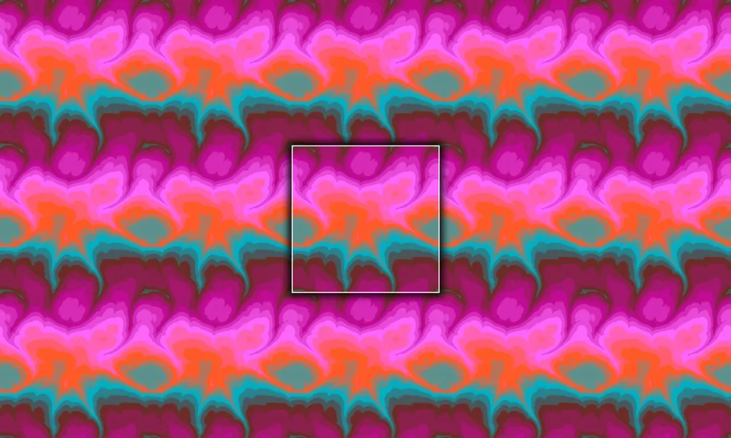 A melting pot of swirling color tiled