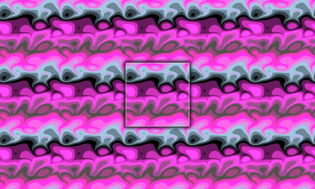 A melting pot of swirling color tiled