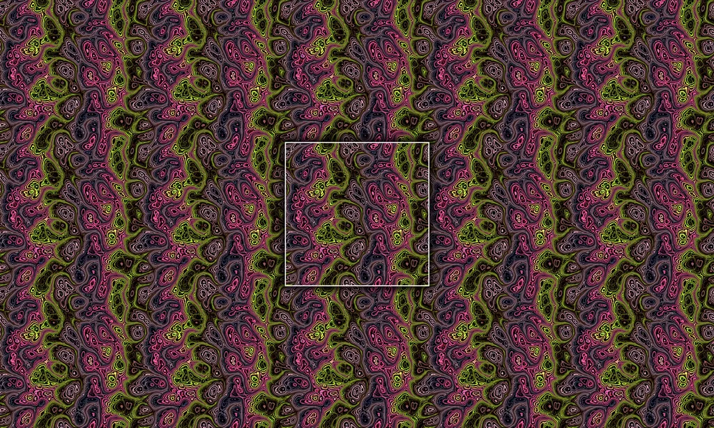 A melting pot of swirling color tiled