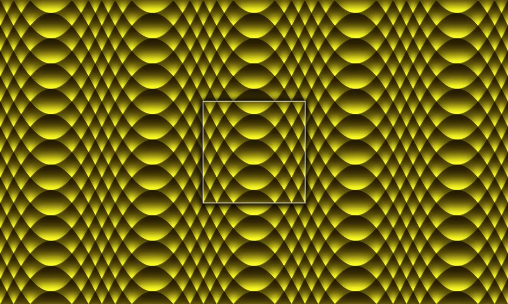 A 3D pattern of gradient overlapping scales