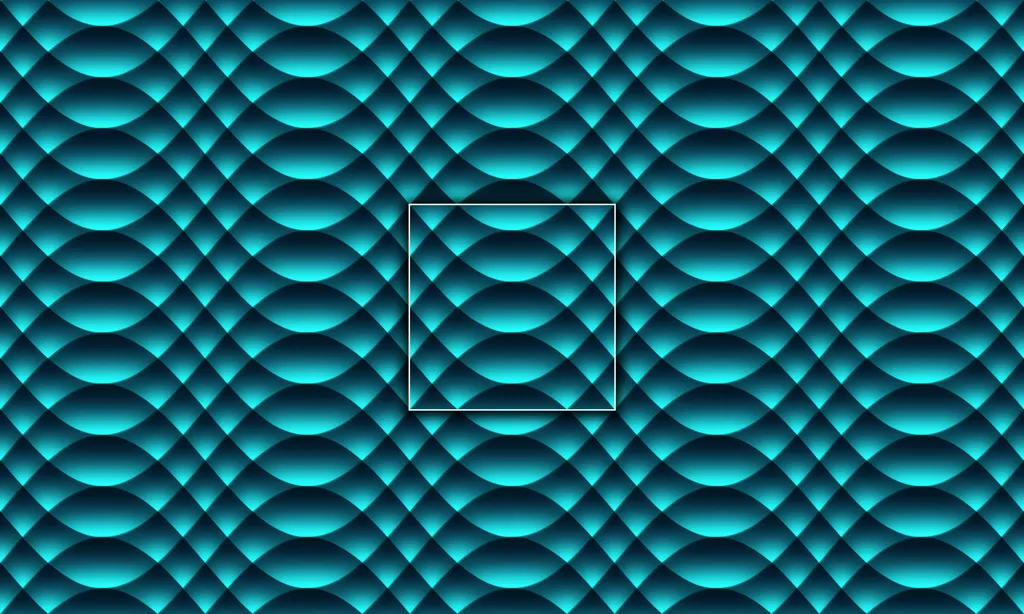 A 3D pattern of gradient overlapping scales