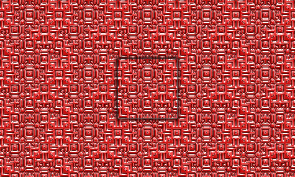 A bright colored 3D alien abstracted character pattern