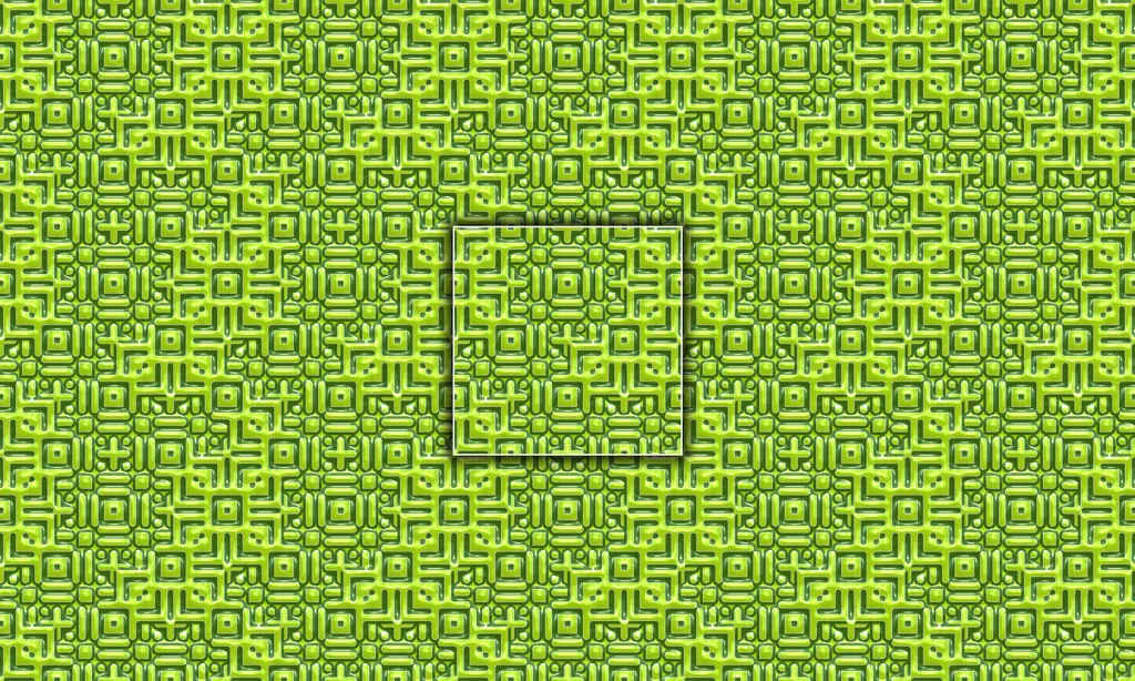 A bright colored 3D alien abstracted character pattern