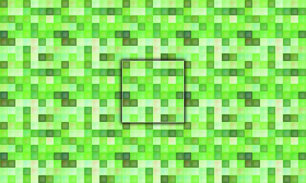 A micro painted pillowed effect stitched together in a monochromatic complementary color palette