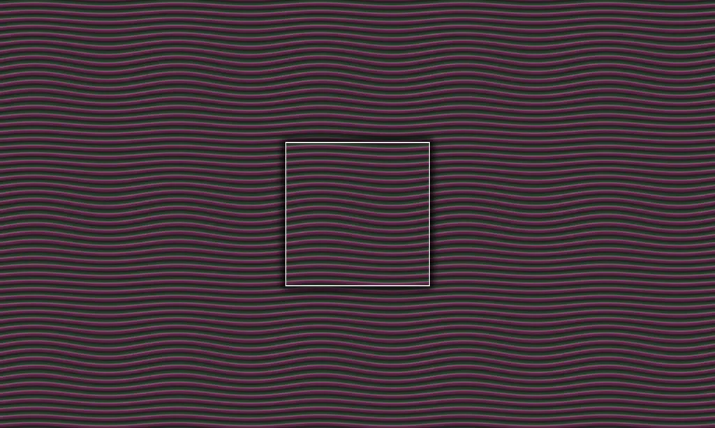 A wavy 3D pattern of thick horizontal lines