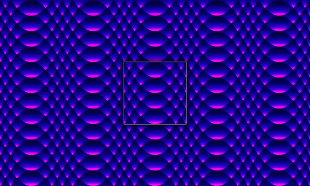 A 3D pattern of gradient overlapping scales