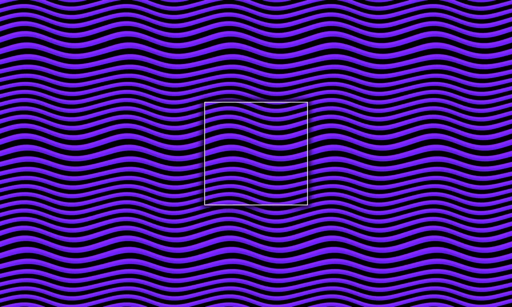 A wavy 3D pattern of thick horizontal lines