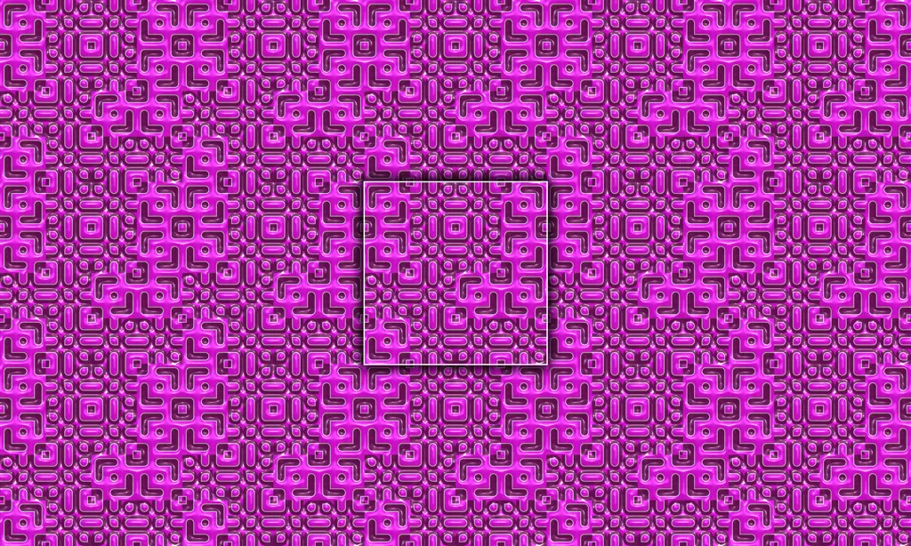 A bright colored 3D alien abstracted character pattern