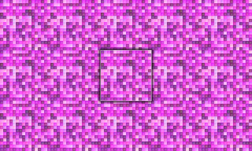 A micro painted pillowed effect stitched together in a monochromatic complementary color palette