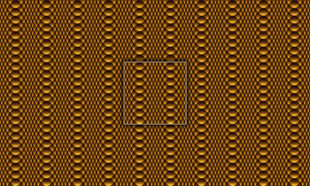 A 3D pattern of gradient overlapping scales