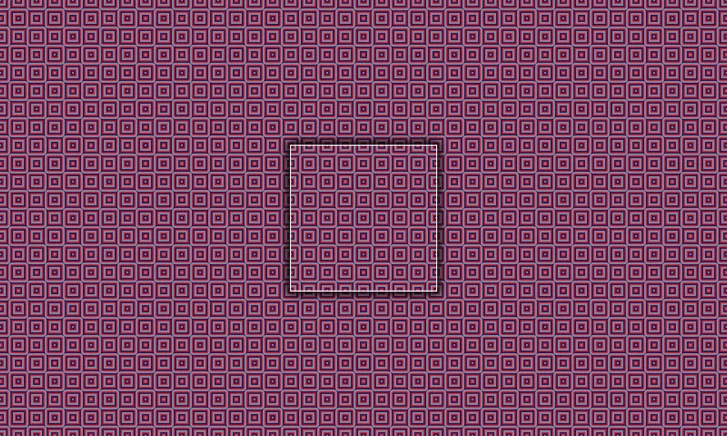 A square inserted into a rounded square with offset tiling