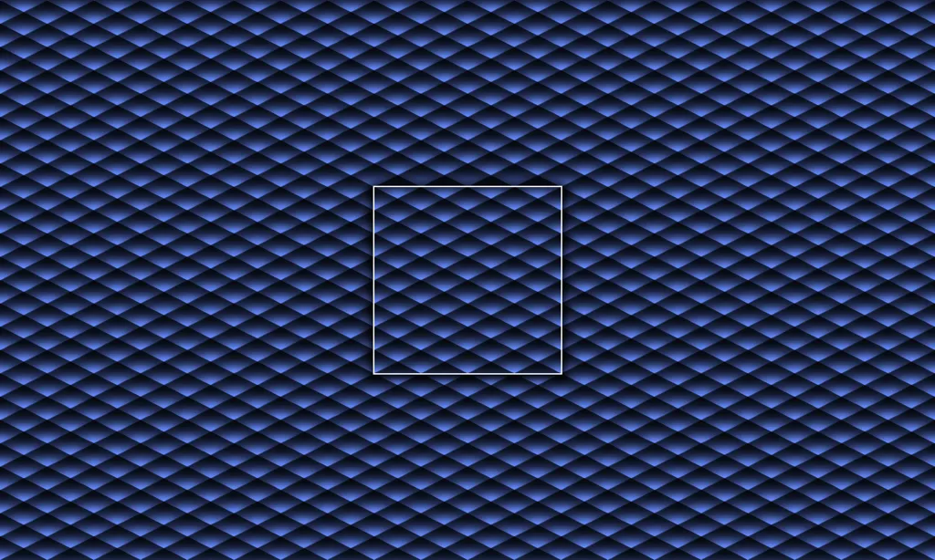 A 3D pattern of gradient overlapping scales