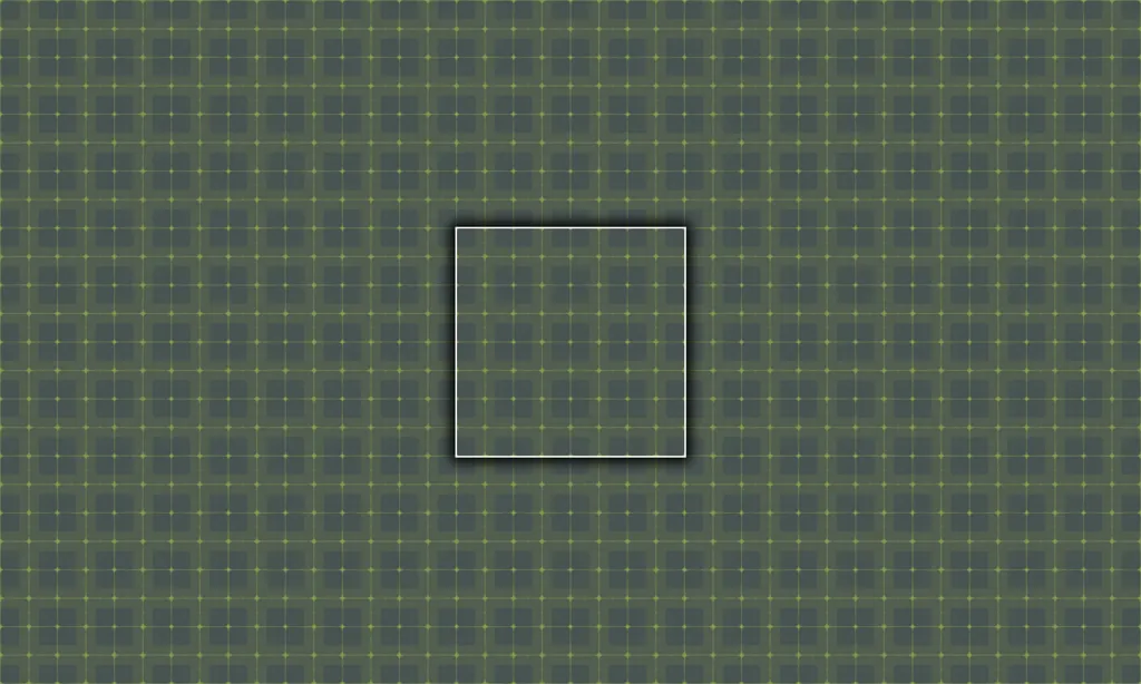 A segmented chalk squared tile with muted colors