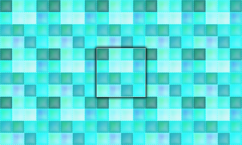 A micro painted pillowed effect stitched together in a monochromatic complementary color palette