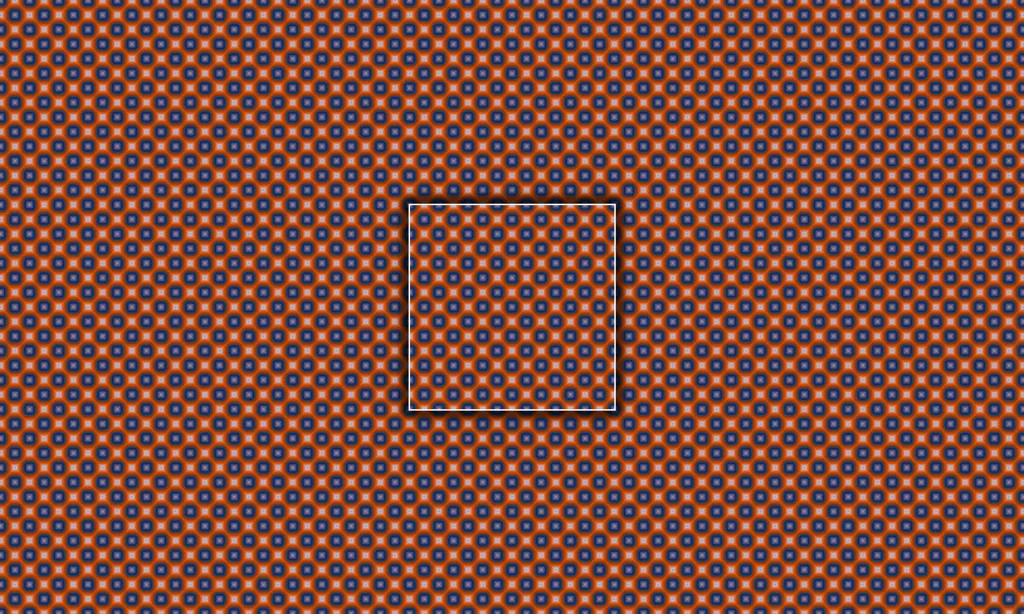 A rounded square inserted into another with offset tiling