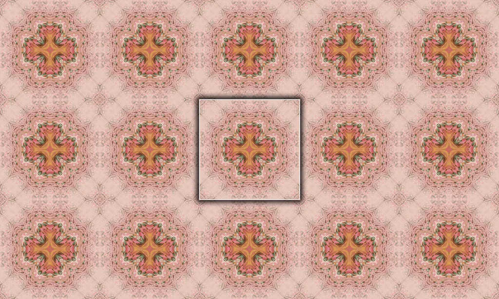 Complex baroque floor tile