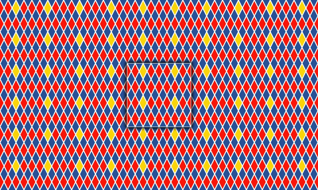 A colorful harlequin repeating tile pattern