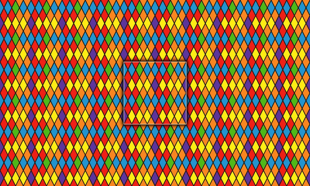 A colorful harlequin repeating tile pattern