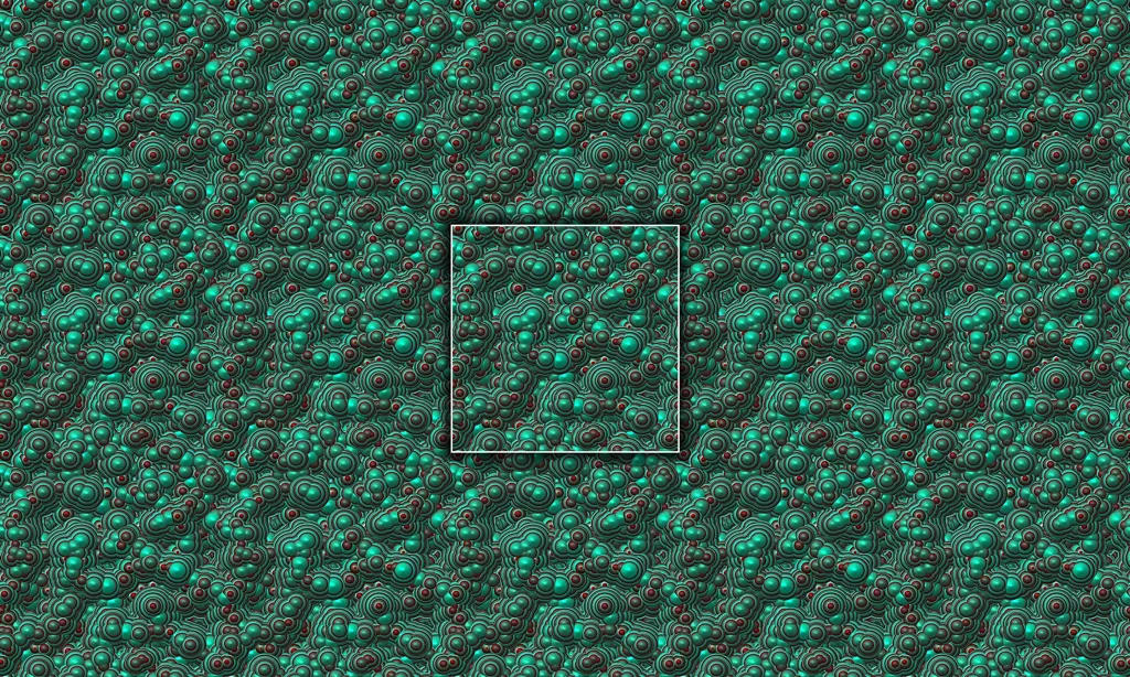 A crowded metallic bubbled seamless tile