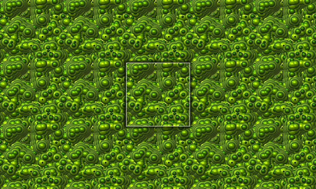 A crowded metallic bubbled seamless tile